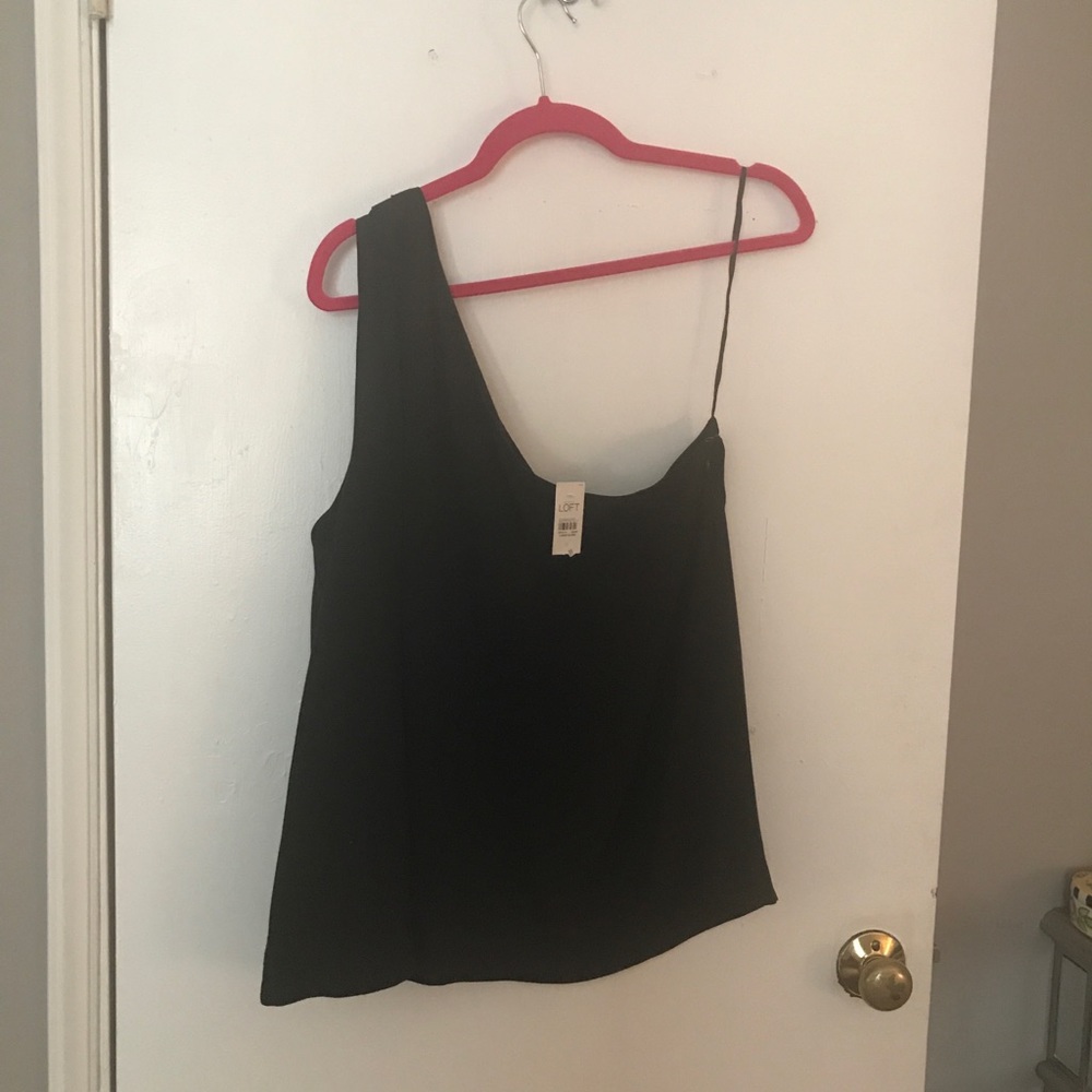 NWT Ann Taylor LOFT Single shoulder blouse.